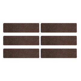 6pcs Stair Mat Self Adhesive Reusable Stair Mat Brown