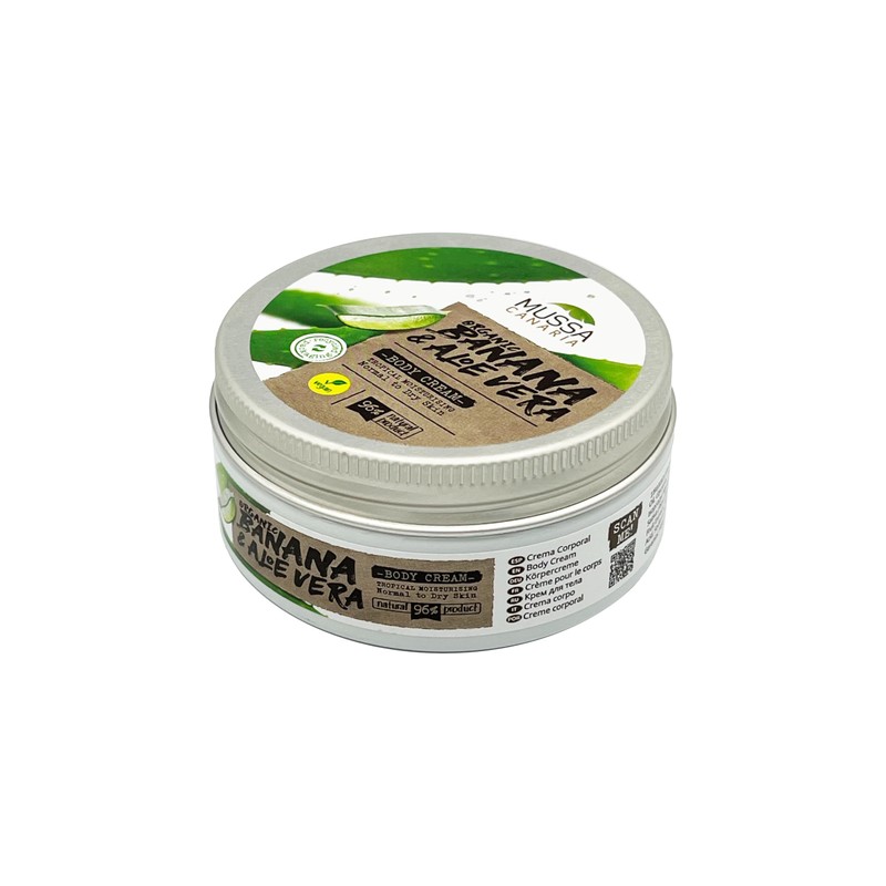 Mussa Canaria Vegan Aloe Vera Body Cream Travel Size 70ml