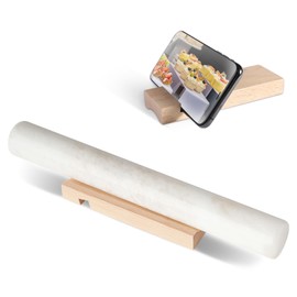 Koville African Natural Marble French Rolling Pin, 16inch Non-Stick Rolling Pin for Baking, Dough Roller for Pasta, Dumpling, Fondant, Pie, Bread, Pizza, Kitchen Baking Tools(Namib Fantasy)