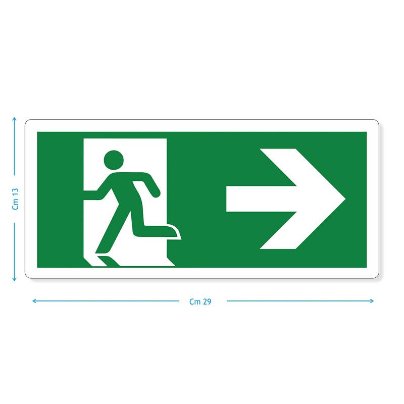 pubblimania Emergency Exit PVC Heavy Duty Outdoor Indoor (29 x