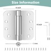 Self-Closing Door Hinges 4 Inch, Heavy Duty Spring Loaded, Adjustable