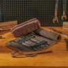 16OZ Waxed Canvas Tool Roll Bag, Heavy Duty Tool Storage