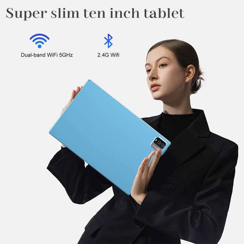 Android 14 Tablet, 10.1 inch 8GB RAM+64GB ROM/1TB(Max), 2 in