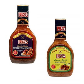 Lupo's Original Endicott Style Italian Spiedie Marinade Sauce 16oz and Lemon Garlic Marinade 16oz Bundle