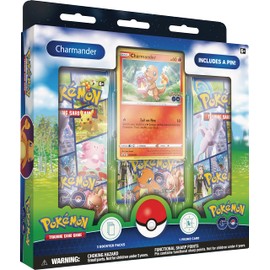 Pokémon TCG: Pokémon GO Pin Collection Charmander (1 Foil Promo Card, 1 Collector’s Pin & 3 Booster Packs)