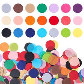 Koogel 1 Inch Round Tissue Paper, Table Confetti Dots Multicolor Circles 20 Assorted Colors for Arts Greeting Cards Scrapbooking DIY 2400 PCS