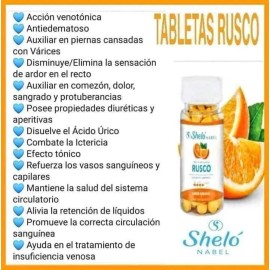 Tabletas Masticables Rusco Sheló Nabel/ Naranja