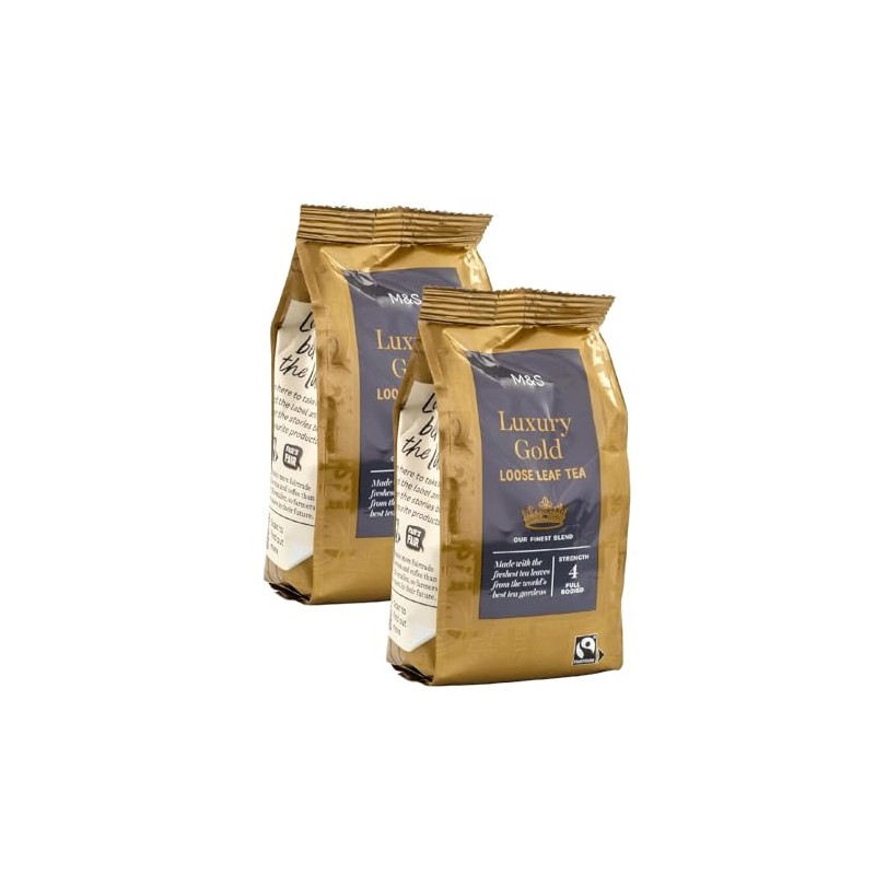M&S Luxury Gold Loose Leaf Tea, Full Bodied, Finest Blend,