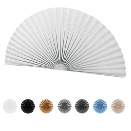 Arch Window Pleated Blinds Half Circle Window Shades Cordless Non-Woven Self Adhesive Shades Half Moon Round Window Cover Easy to Cut & Install