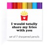 SNIFTY Share My Fries Pencils, Set of 7