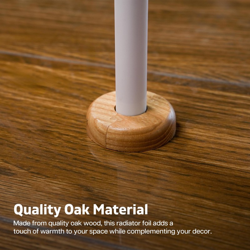 Wooden Radiator Pipe Collars | Radiator Cover Oak for 15mm