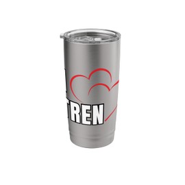 I Love Tren Bodybuilder I Heart Tren Funny Sarcastic Workout Stainless Steel Insulated Tumbler