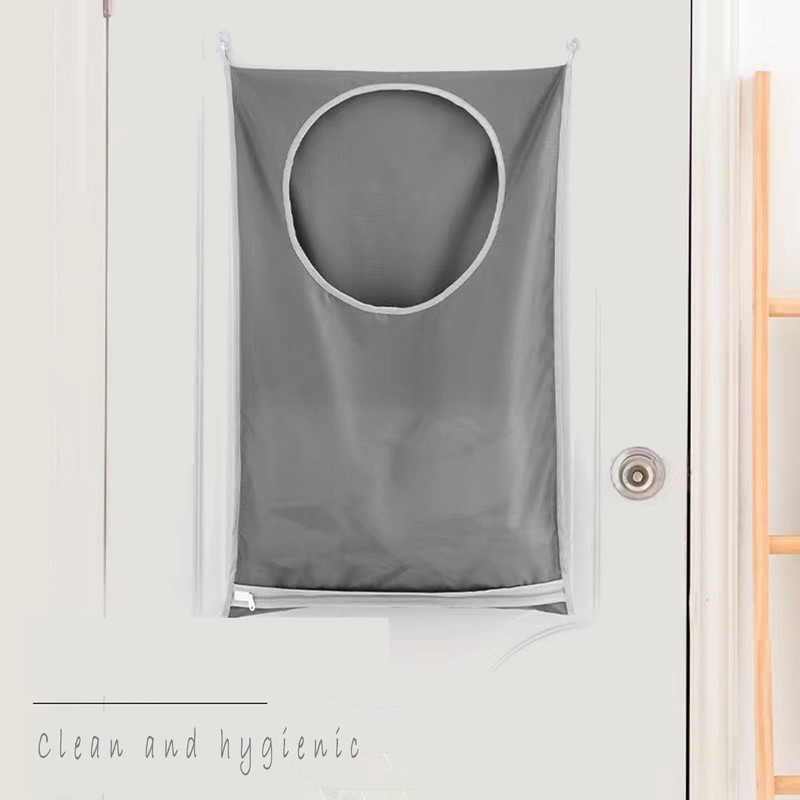 Lubrati Door Hanging Laundry Hamper Bag, Portable Clothing Storage Bag,