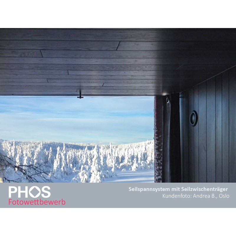 PHOS Design Intermediate Support for Rope Tension Systems, Wall Clearance