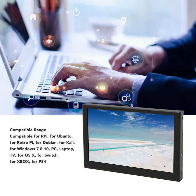 Portable for RPi PC, 5 Inch IPS HD 800 X