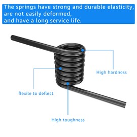 Yubunt 1 Pair Heavy-Duty Trailer Ramp Spring,Trailer Coil Springs Left & Right Side RS16933LH RS16933RH，Suitable for The Left and Right Sides of Truck Trailer Doors