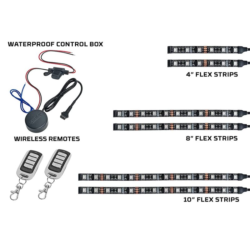 LEDGlow 6pc Advanced Million Color LED ATV UTV Quad 4x4