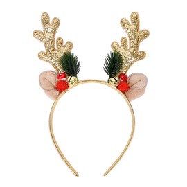 ZEYER Christmas Headbands for Women and Girls Hair Bands Christmas Glitter Elk Antlers Headbands Holiday Perfect Hair Accessories for Party and Cosplay