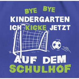 Shirtracer - Gym Bag Backpack - First Day of School & First Day of School Gift - Bye Bye Kindergarten - Kicke School Yard, 01 Royal Blue
