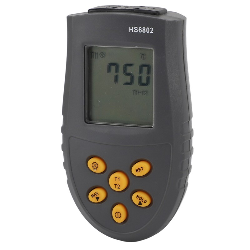 HS6802 Dual Channel Digital Thermometer Handheld High Accuracy LCD Display