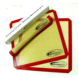 3-Pack Premium Silicone 14" x 14" Non-Stick Generic Dehydrator Re-Usable Sheets for Excalibur, L'equip, Sedona - Make Fruit Leathers with Easy Clean Up