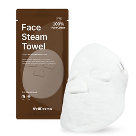 WELLDERMA Face Steam & Cooling Towel – Reusable 2-in-1 Warm Compress Cotton Towel for Facial Spa, Eye Relaxation & Skin Care