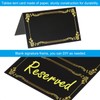 PATIKIL 25 Pack Reserved Table Signs, Gold Edge Printing Tables