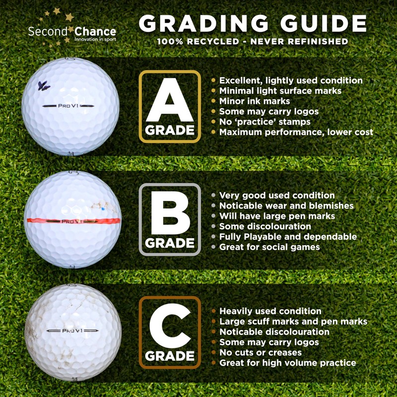 Second Chance Recycled Lake Golf Balls, 12 Pack, Mixed Golf