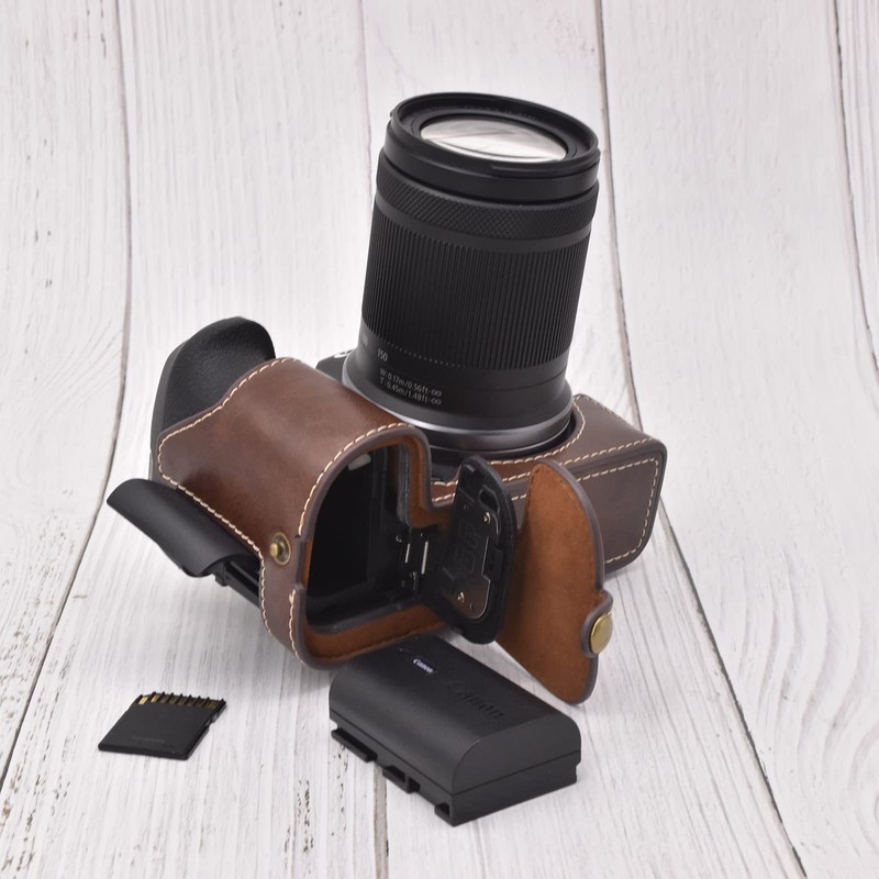 Rieibi EOS R7 Case - Quality PU Leather Half Case
