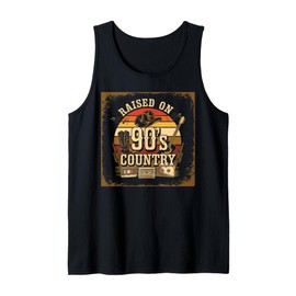 Raised on 90s Country Shirt Womens Music Cowgirl Cowboy Tank Top
