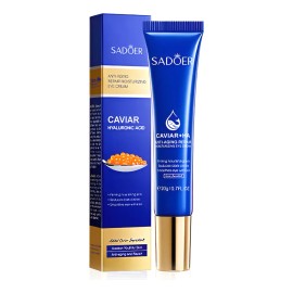 Crema Reparadora Anti-ojeras Caviar Y Acido Hialuronico 20g Todo Tipo De Piel Día/noche