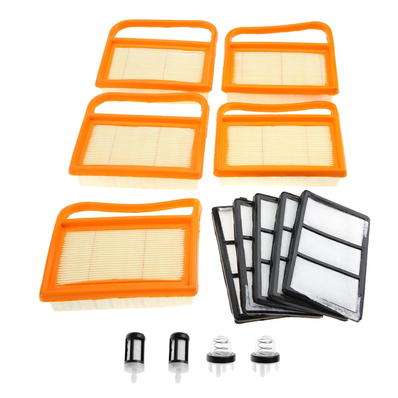 5Pcs Air Filter & Fuel Filter Primer Bulb for Stihl