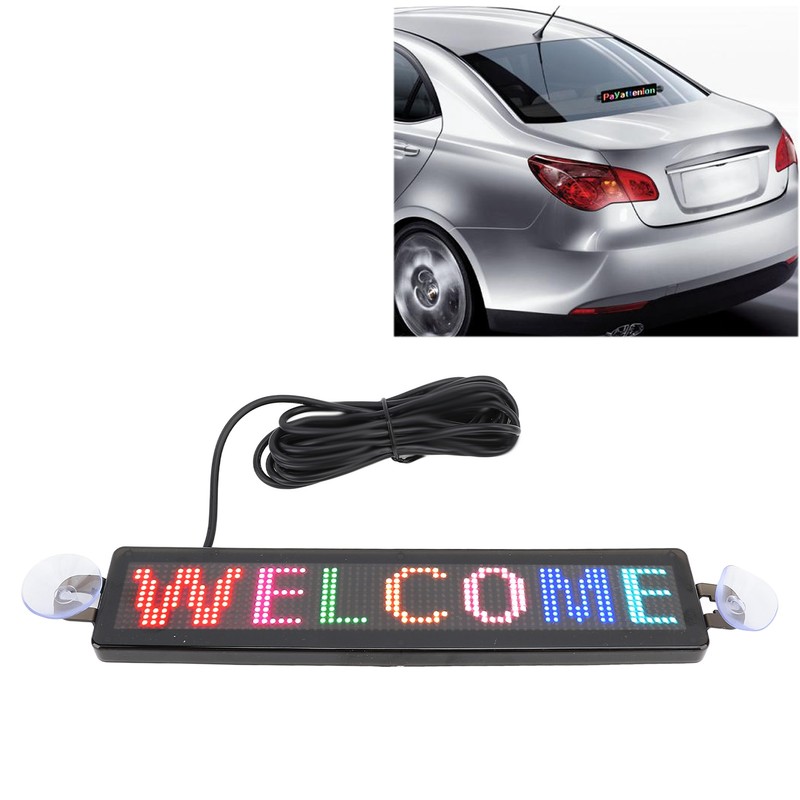LED Scrolling Sign 12x72 Pixels 230x50mm Bluetooth APP Programmable LED