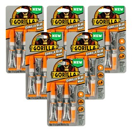 Gorilla Clear Glue Minis, Four 3 Gram Tubes, Clear, (Pack of 6)