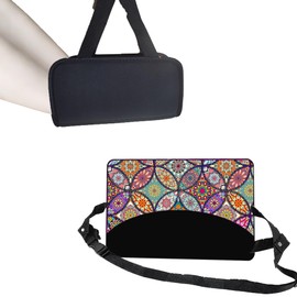 Muemigai Foot Hammock for Plane Travel Essentials Relax Your Foot Rest for Airplane Gadgets Adustable Airplane Travel Accessories for Flight Essentials (Datura)