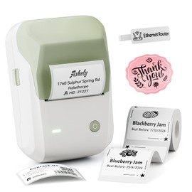 NIIMBOT B1 Bluetooth Label Maker Machine with Tape, Easy to Use, Large Waterproof Label, 2 Inch Portable Thermal Label Printer with Multiple Templates for Kitchen,Home, School, Small Business, Green