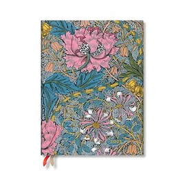 Paperblanks | 2025 Weekly Planner | Morris Pink Honeysuckle | William Morris | 12-Month | Ultra | Horizontal | Elastic Band | 160 Pg | 100 GSM