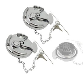 bansdans 2Pcs 11-04859-100 4" Locking Diesel Fuel Cap, Lever-Style Aluminum Fuel Tank Cap with Key Fit for 1972-2017 Peterbilt 330, 379, 389, 579, 587 Trucks, OE# 11-04859-200, 572.1015, 600212
