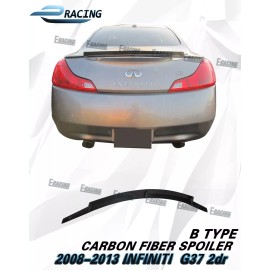 Unbranded For 2008-2013 INFINITY G37 Q60 Coupe 2dr carbon fiber spoiler type B