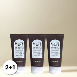 skin food 스킨푸드 블랙슈가 퍼펙트 매끈결 스크럽 클렌저 180g 3개