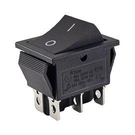 ON/ON Rocker Switch 6 Pin 16A 250V AC/DC Device Switch Black