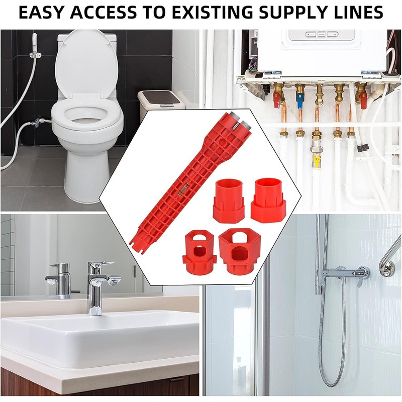Ninoclar 14-in-1 Multi-Functional Wrench for Toilet, Sink, Bathroom, Kitchen Plumbing