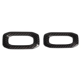 JeCar - Cubierta para interruptor de puerta compatible con Jeep Wrangler 2018-2023 JL JLU Sport Sahara Rubicon y Gladiator JT, textura de fibra de carbono, color negro