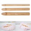 3pcs Large Thick Crochet Hook Wooden Knitting Needle Weaving Tool