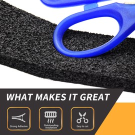 TEKDOE 1/2 Inch Thick Pipe Insulation Foam Tape Self Adhesive Outdoor Weather Resistant Water Pipe Wrap, Sponge Strip for Water Pipes, Pipe Wrap Insulation (2 Inch Wide x 13 Feet Long)