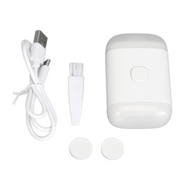 2 In 1 Electric Nail Clipper with Light Grinding Discs Type C Fast Charging Automatic Nail Cutter White