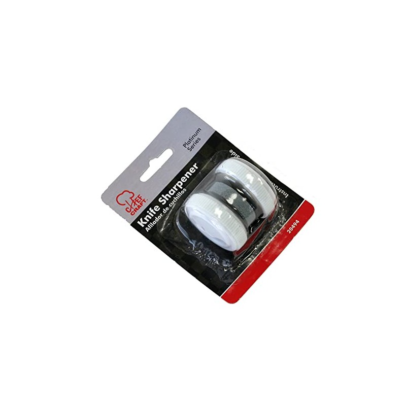 Chef Craft 20494 Knife Sharpener, White, 1.75"