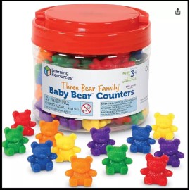 Learning Resources Baby Bear Counters - 102 Pieces, Ages 3+ | Grades Pre-K+ for