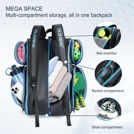 TILDOSAC 2-in-1Detachable Pickleball Bag for Women & Men|Tennis Bag with Aluminum Foil-Insulated Racket Compartment|Fits Pickleball/Badminton/Tennis/Padel Rackets (Black Purple)