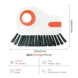 SoeUyd Pack of 2 Cleaning Brush, 2-in-1 Groove Cleaning Brush, Window Groove Cleaning Brush, Cleaning Brush for Window Recess for Cleaning Window and Sliding Door Guides